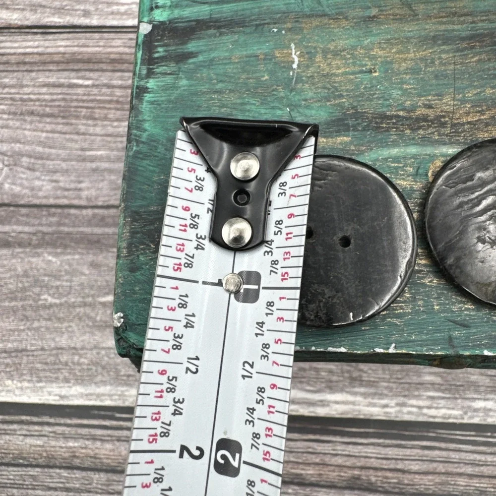 2 Vintage Abalone Shell Round Coat Buttons Sewing Classicore Craft 1950's
